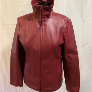 Gently used Women’s Red Leather Jacket